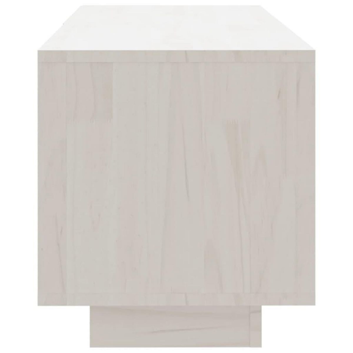 VIDAXL Meuble TV Blanc 110x30x33,5 cm Bois de pin massif
