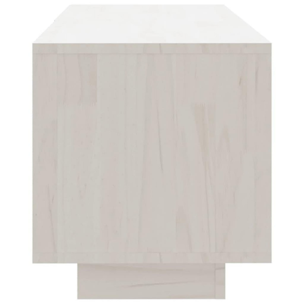 VIDAXL Meuble TV Blanc 110x30x33,5 cm Bois de pin massif
