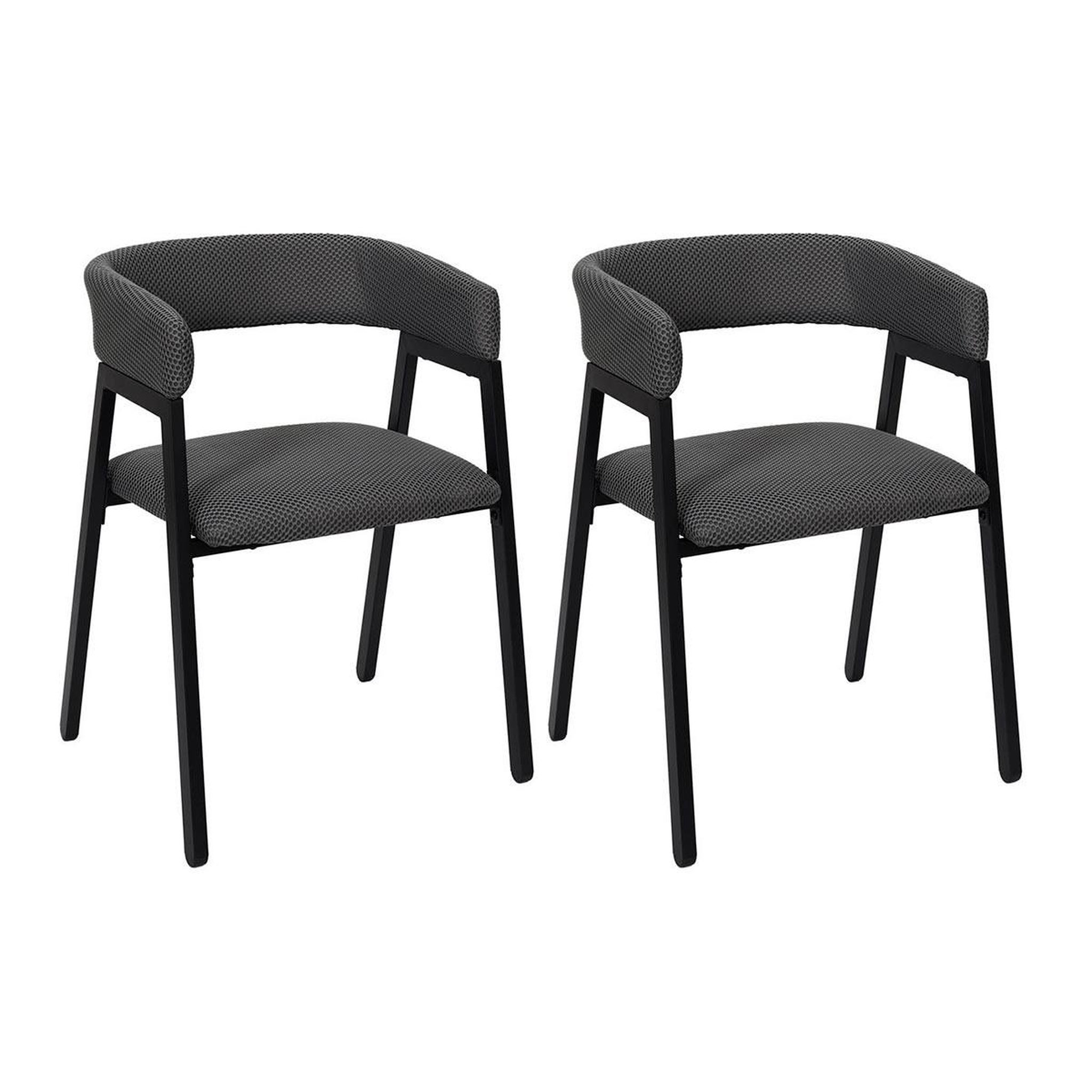 The Home Deco Factory Lot de 2 chaises design  atome  74cm gris