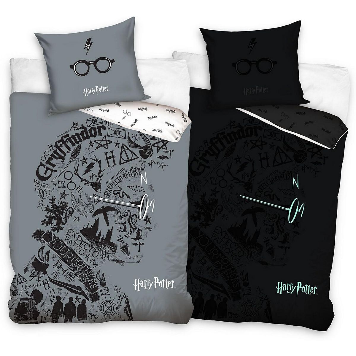 Home collection Parure housse de couette 140x200cm 100%coton 57fils harry potter