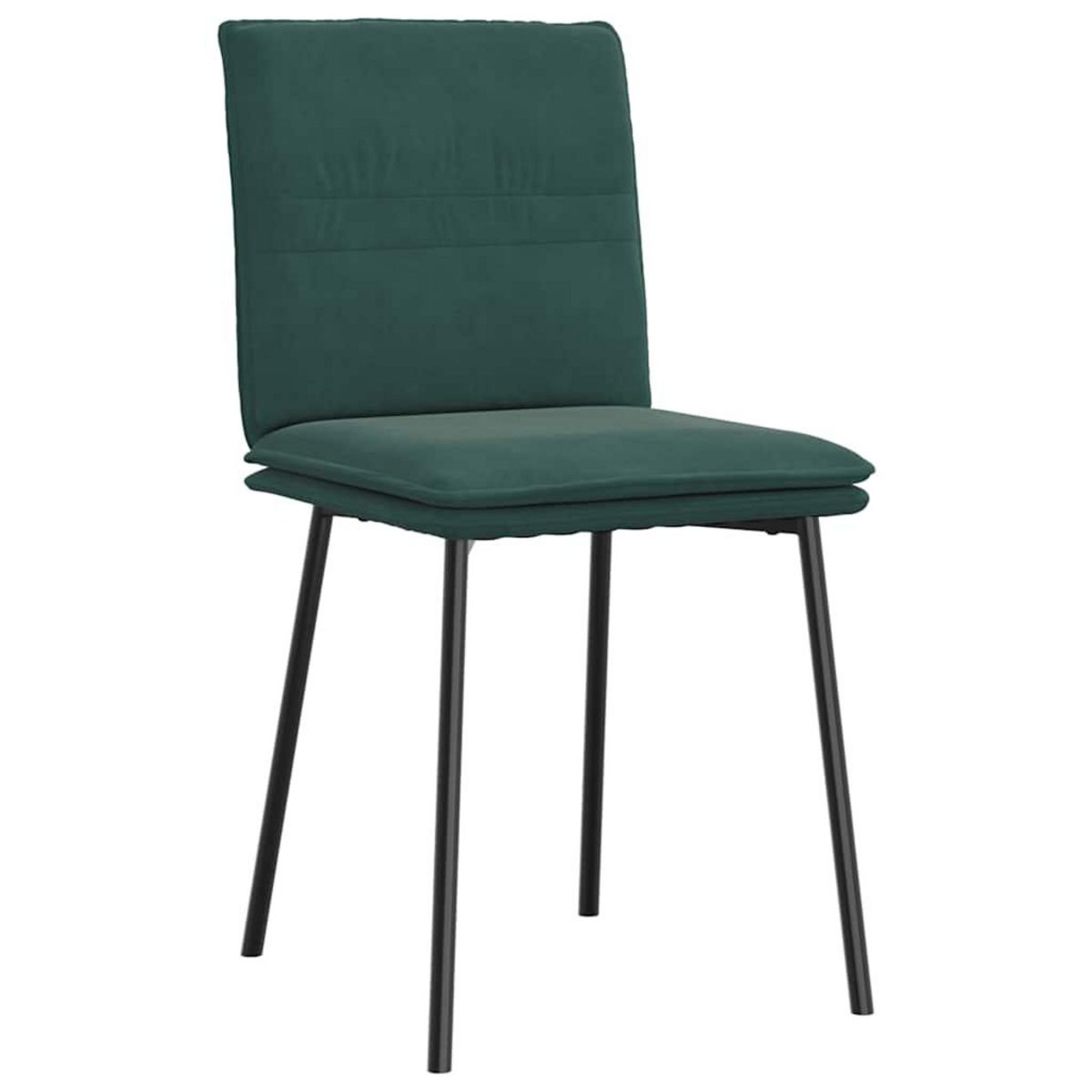 VIDAXL Chaises a manger lot de 6 vert fonce velours
