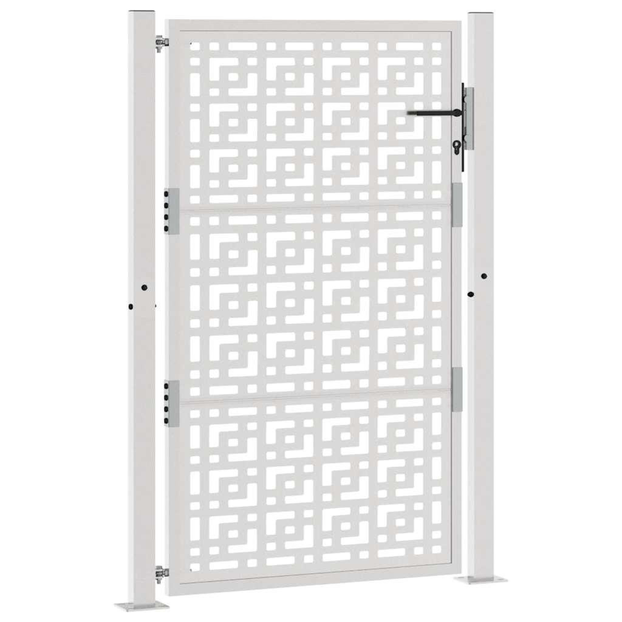Voir la diapositive 3 : VIDAXL Porte de jardin acier resistant aux intemperies design croise