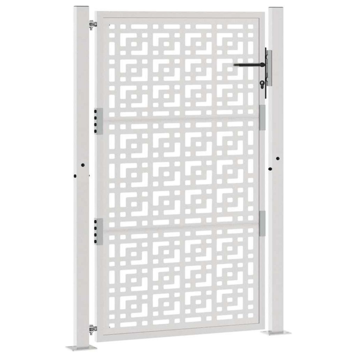VIDAXL Porte de jardin acier resistant aux intemperies design croise