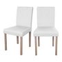 Voir la diapositive 1 : Rendez vous déco Lot de 2 chaises en tissu gris foncé et pieds en bois d'hévéa - Havane