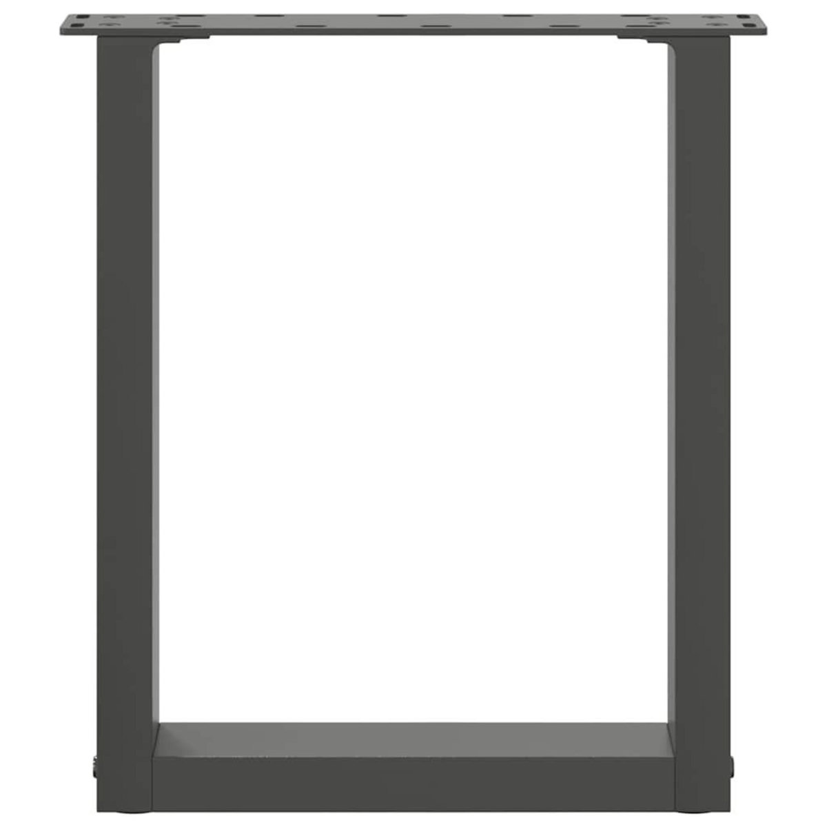 VIDAXL Pieds de table basse forme de U 2 pcs anthracite 28x(42-43) cm