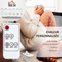 Voir la diapositive 5 : HOMCOM Chauffage d'appoint électrique colonne avec télécommande et timer - chauffage soufflant 1000-2000W - panneau LED - plastique noir blanc
