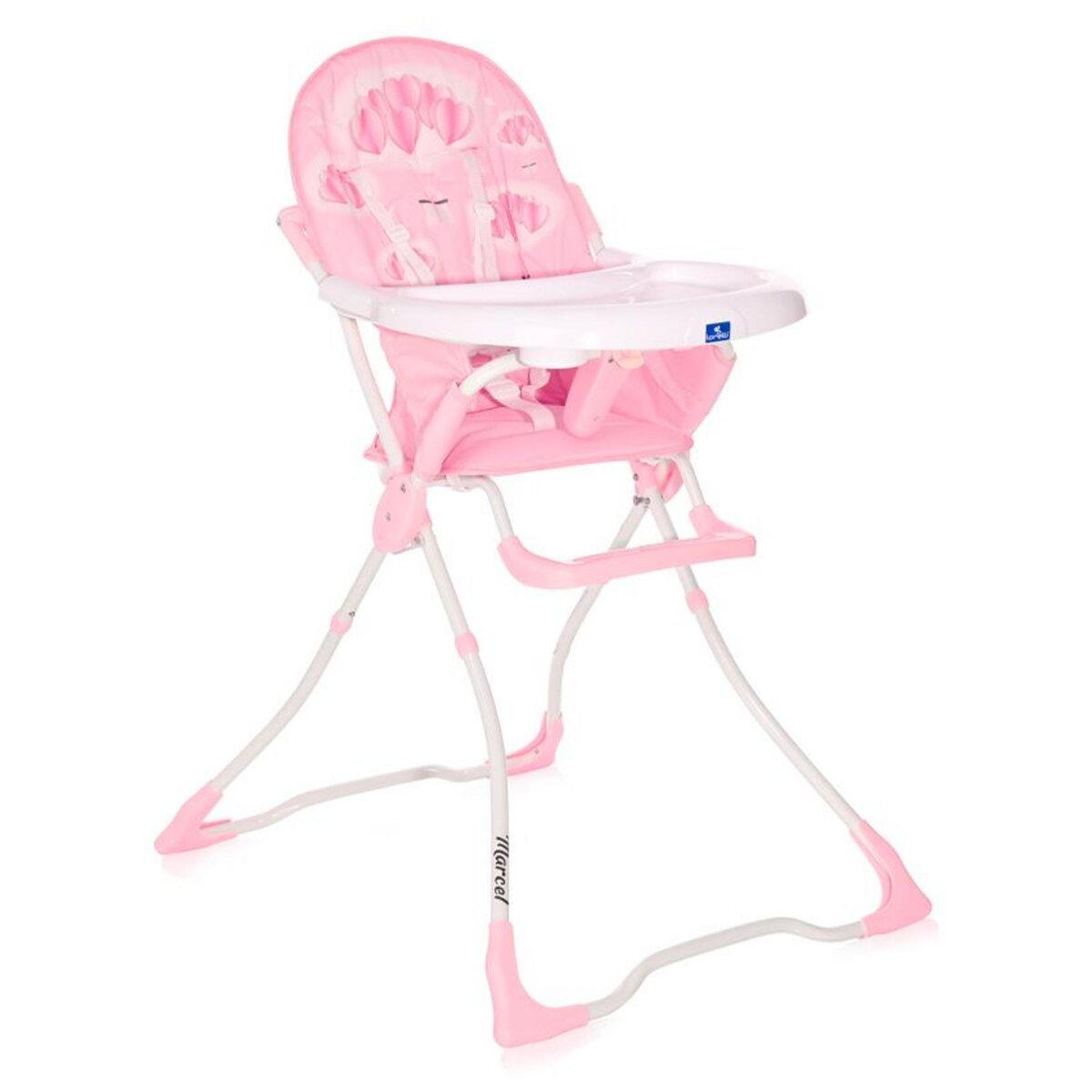 Chaise haute pour bébé Rose et blanc