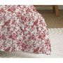 Voir la diapositive 4 : COTON PUR Parure de draps 4 pièces pour lit 140 x 190 cm Bérengère rouge