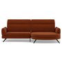 Voir la diapositive 5 : LISA DESIGN Terry - canapé d'angle droit 4 places avec têtières réglables en tissu texturé