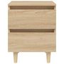 Voir la diapositive 4 : VIDAXL Tables de chevet pieds en pin 2 pcs chene sonoma 40x35x50 cm