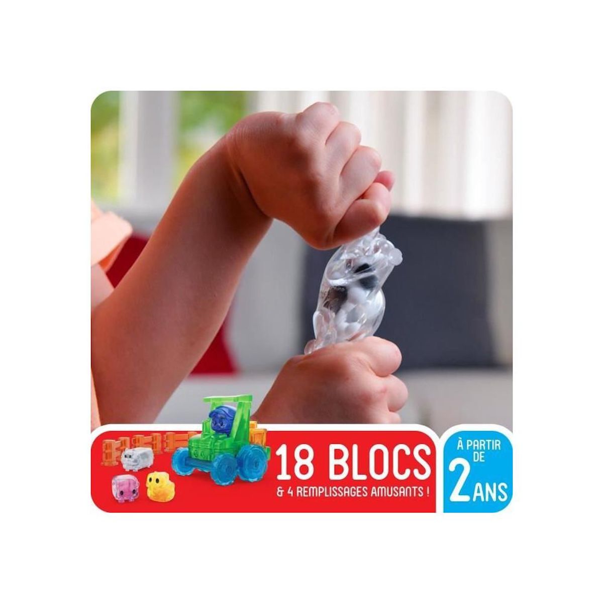 GOLIATH Coffret ferme - Jeu de construction - JELLY BLOX - GOLIATH - Briques souples et flexibles - Des 2 ans