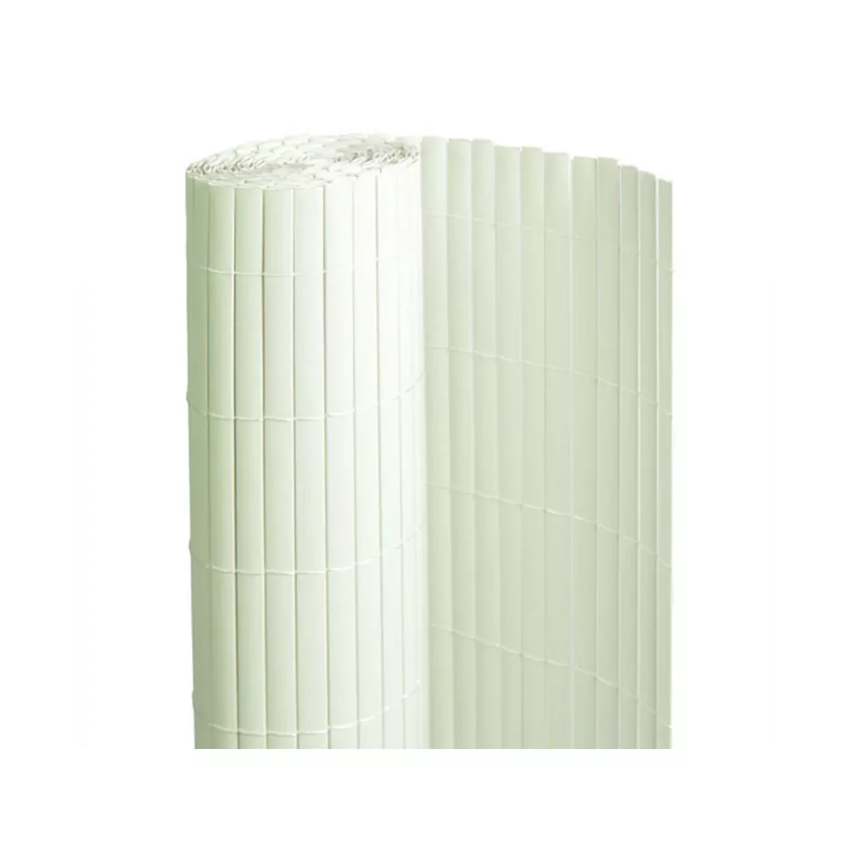 JARDIDECO Canisse PVC double face Blanc 3 m - 1 rouleau de 3 x 1 m - Jardideco