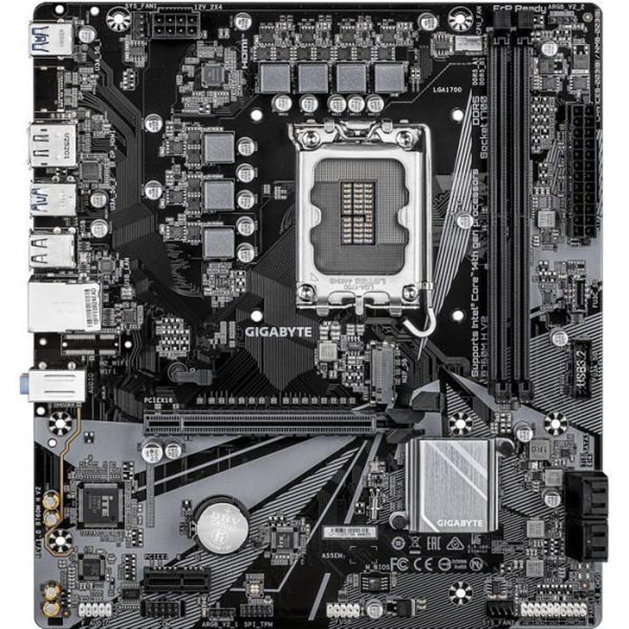 Gigabyte Carte mere - GIGABYTE - B760M H V2 - Format Micro-ATX - Chipset Intel B760 - DDR5