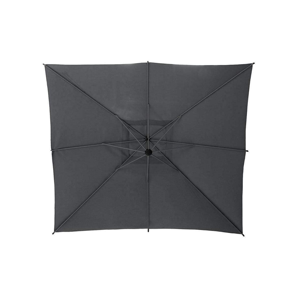 HESPERIDE Parasol déporté carré Manoa Ardoise - 2,5 x 2,5 m - Hespéride