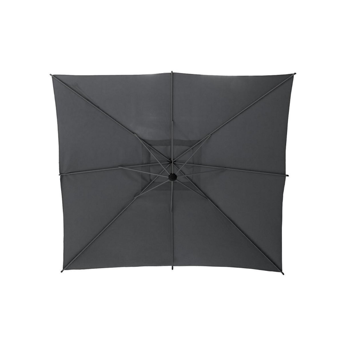 HESPERIDE Parasol déporté carré Manoa Ardoise - 2,5 x 2,5 m - Hespéride