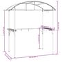 Voir la diapositive 6 : VIDAXL Gazebo BBQ et etageres laterales anthracite 220x115x230cm acier
