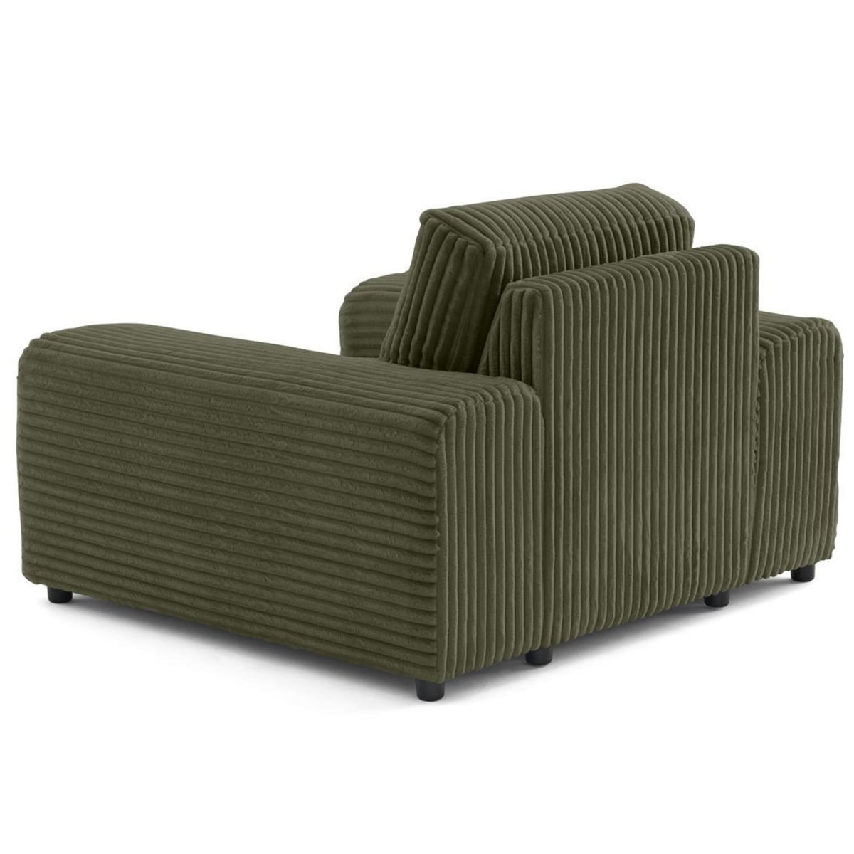 LISA DESIGN Garance - fauteuil en velours côtelé grosses côtes