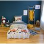 Voir la diapositive 2 : COTE DECO Parure de lit enfant Pompier - 100% microfibre 72g/m² - 140 x 200 cm