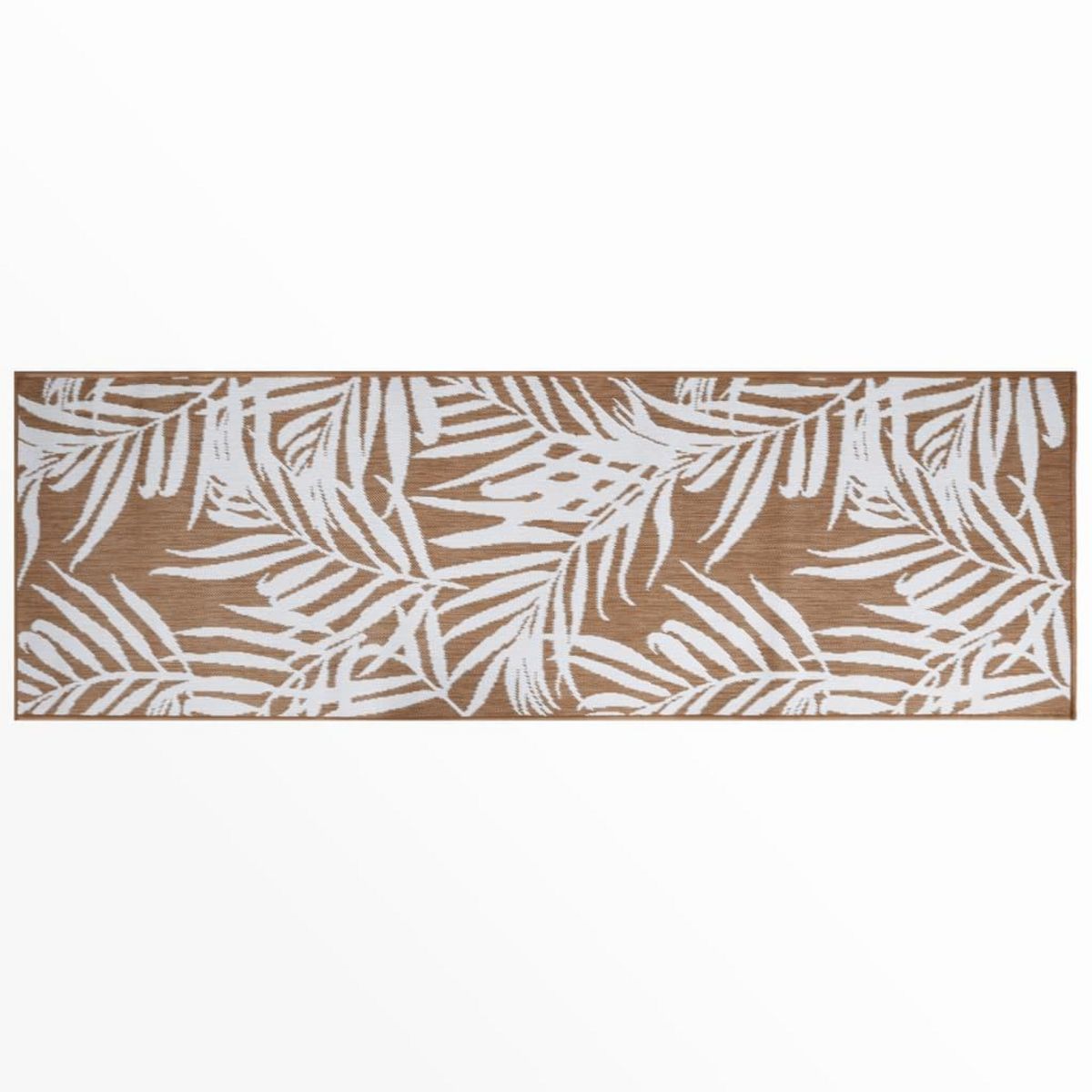 VIDAXL Tapis d'exterieur marron et blanc 80x250 cm design reversible