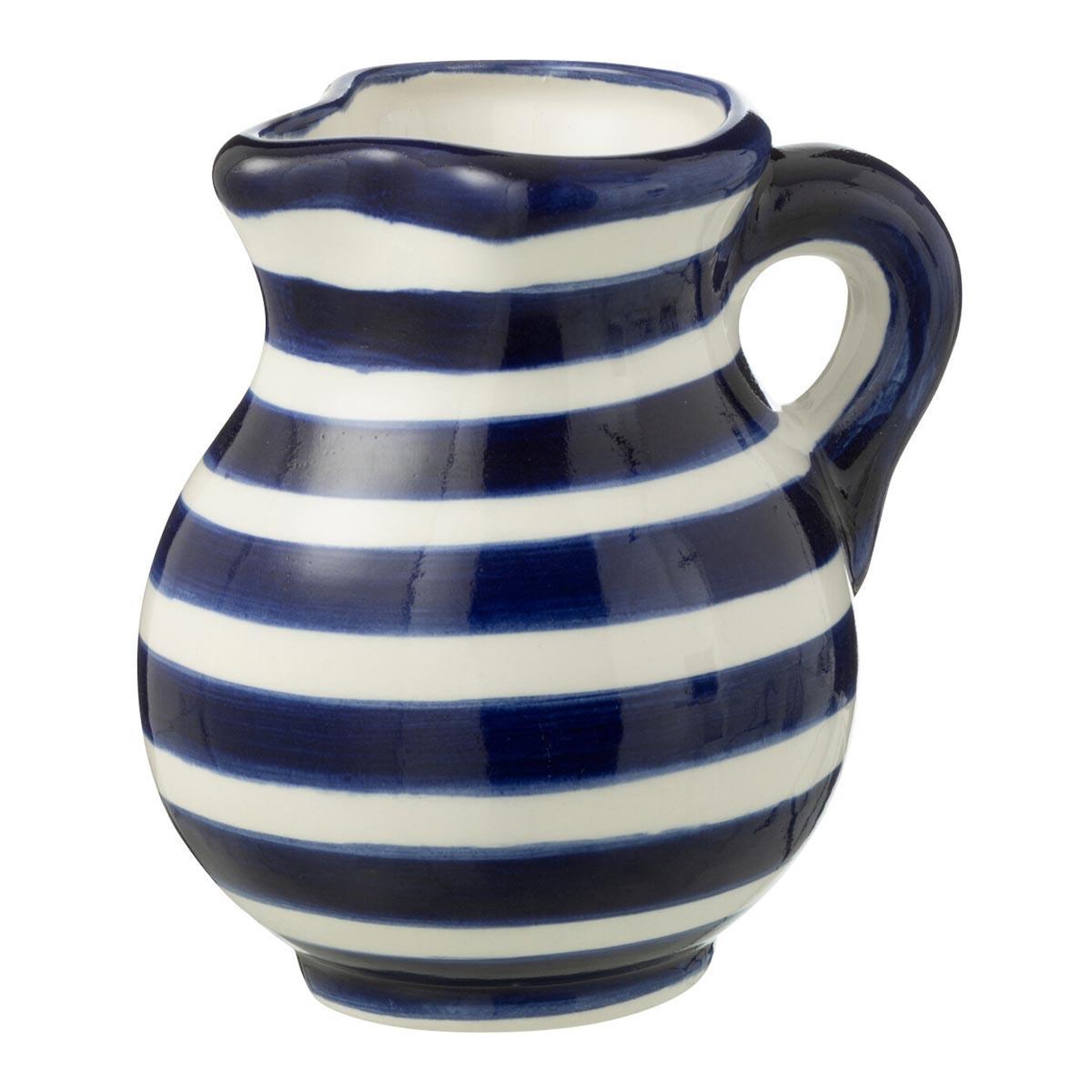J-LINE Pichet en céramique  granada rayure  0,5l bleu cobalt