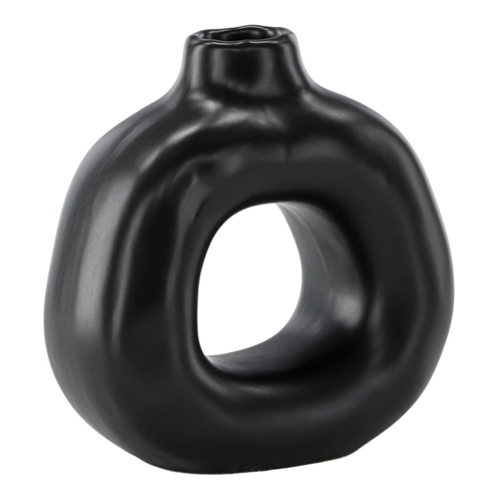 Paris Prix Bougeoir design en céramique  judi  13cm noir
