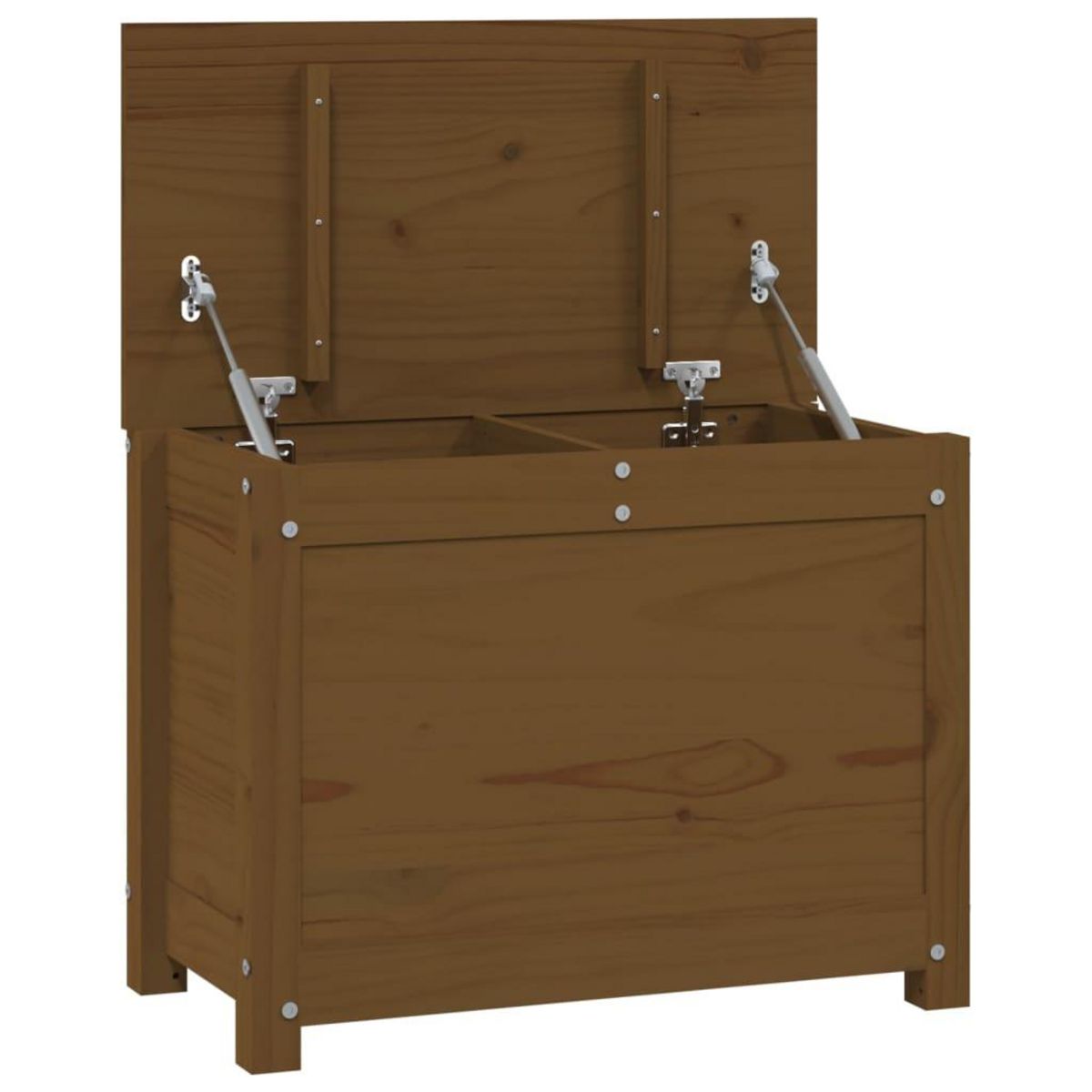 VIDAXL Boîte de rangement Marron miel 60x32x45,5 cm Bois massif de pin