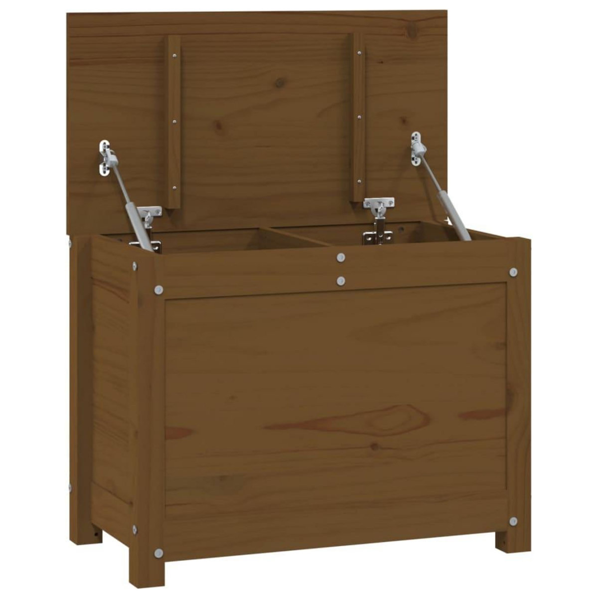VIDAXL Boîte de rangement Marron miel 60x32x45,5 cm Bois massif de pin