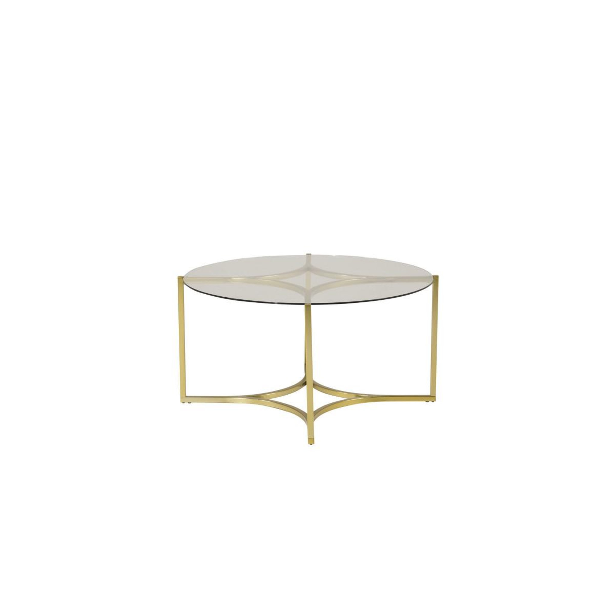 Voir la diapositive 2 : Paris Prix Table basse design en verre  kivik  90cm or