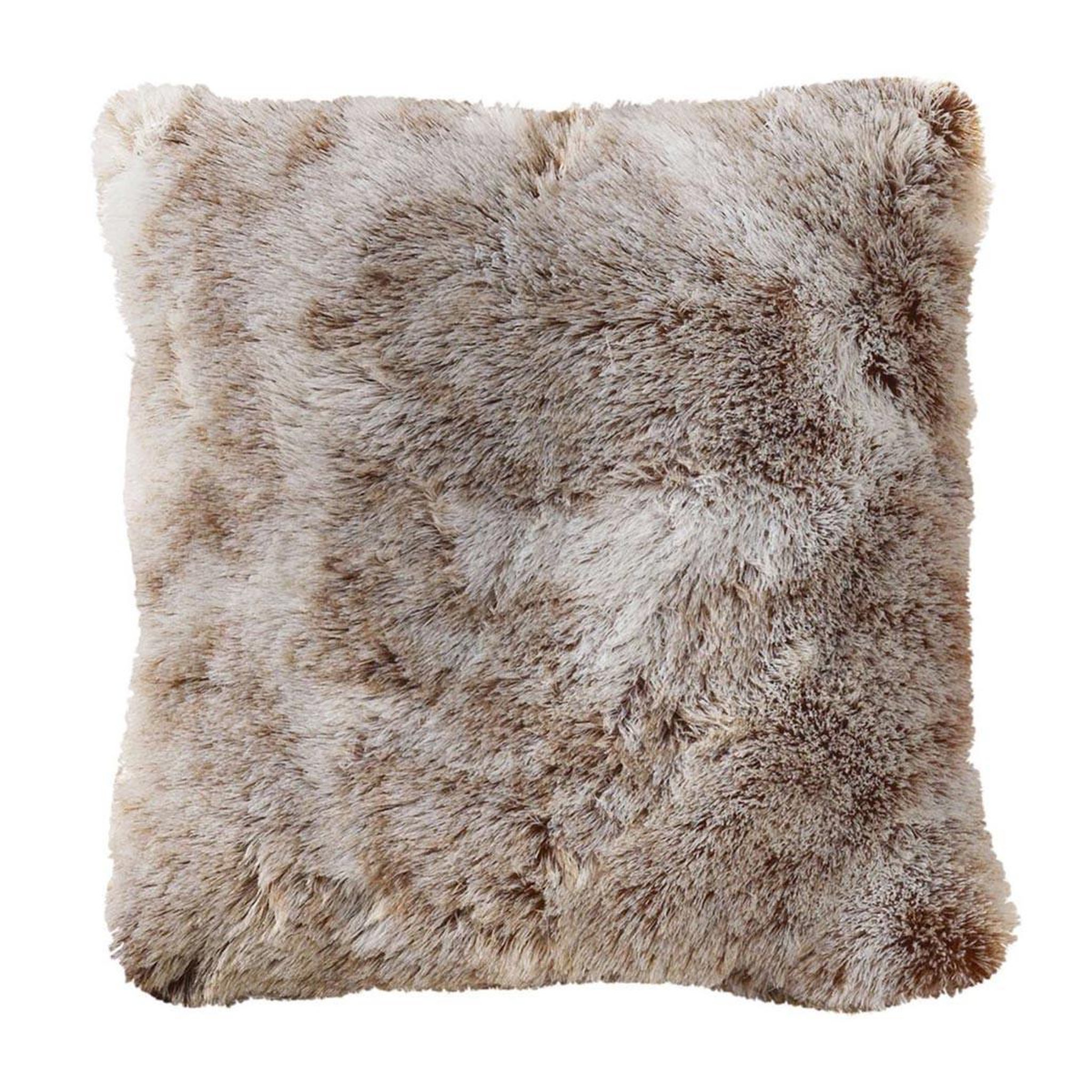 Douceur d'Intérieur Coussin imitation fourrure  antartic  45x45cm choco