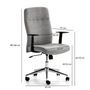 Voir la diapositive 4 : VS VENTA-STOCK Fauteuil de Bureau relevable et reclinable Sam, Tissu Gris Clair