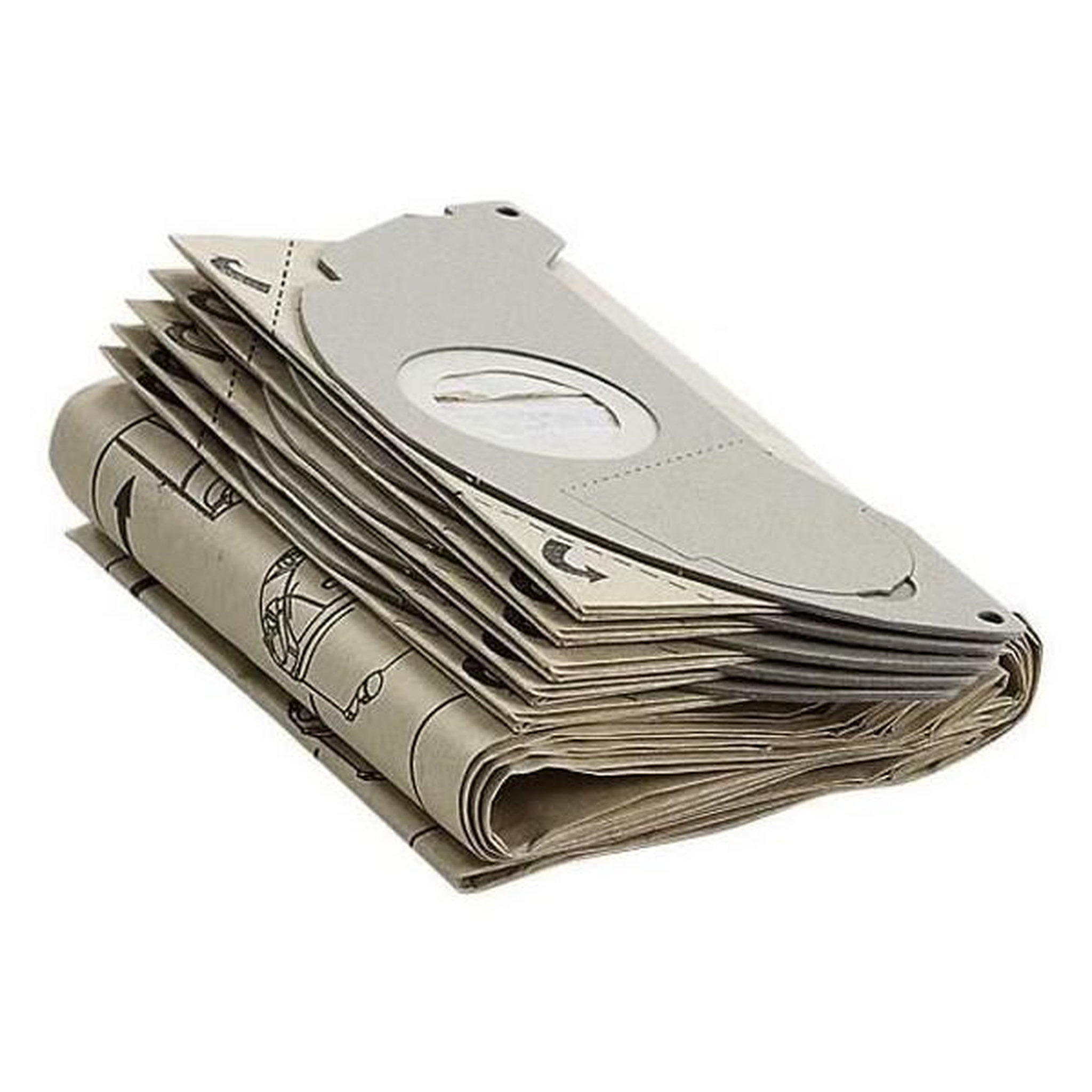 KARCHER Lot de 5 sachets filtres papiers pour aspirateurs Kärcher A 2120/3001/2501/2601/WD 2500