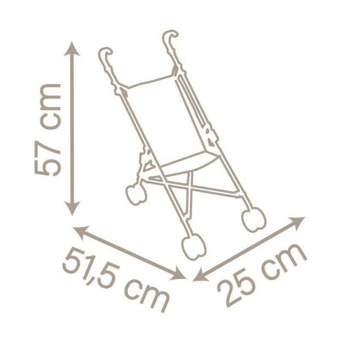 SMOBY Poussette canne Baby Nurse pour poupon jusqu'a 42cm - Smoby