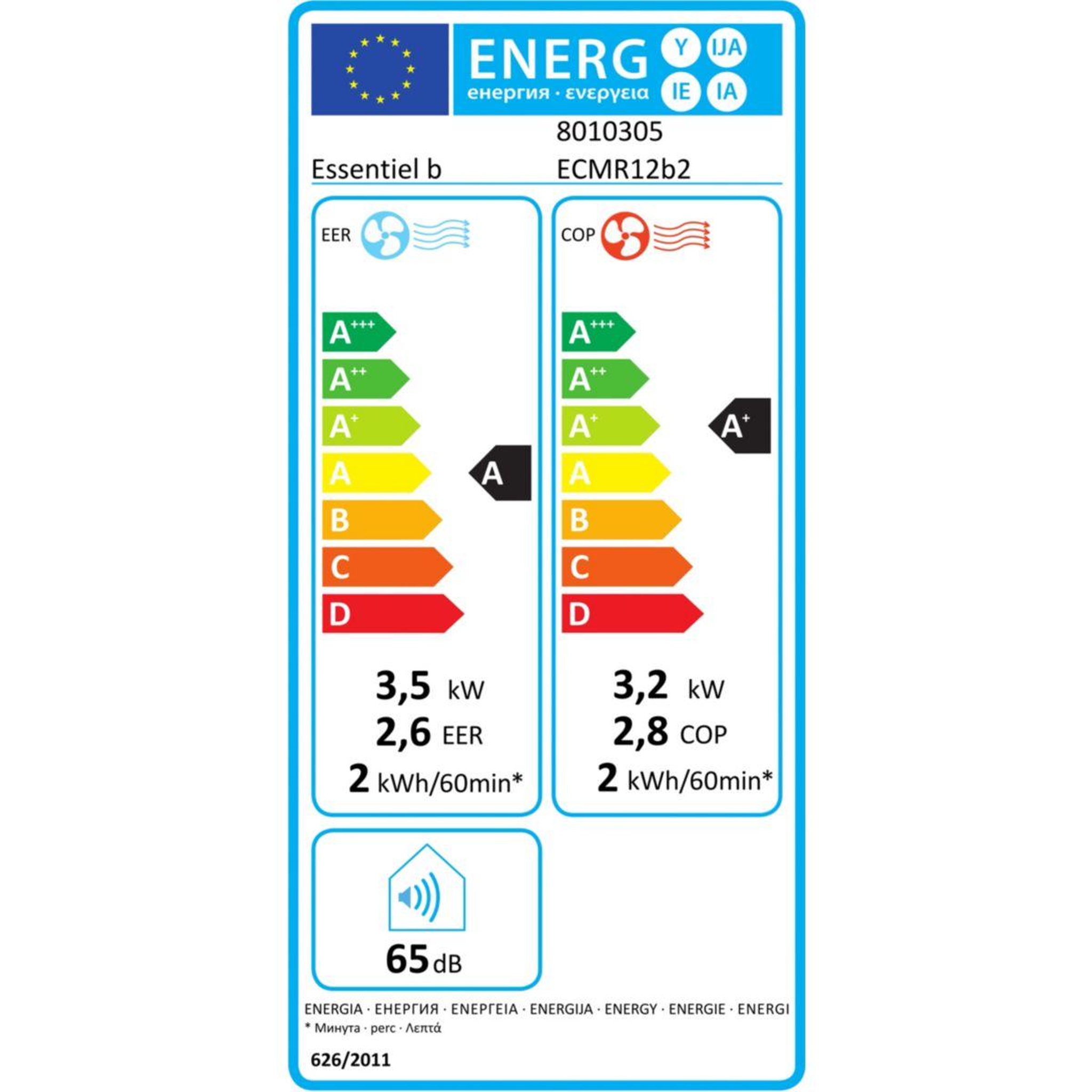 Voir la diapositive 6 : ESSENTIEL B Climatiseur réversible ecmr12b  r290