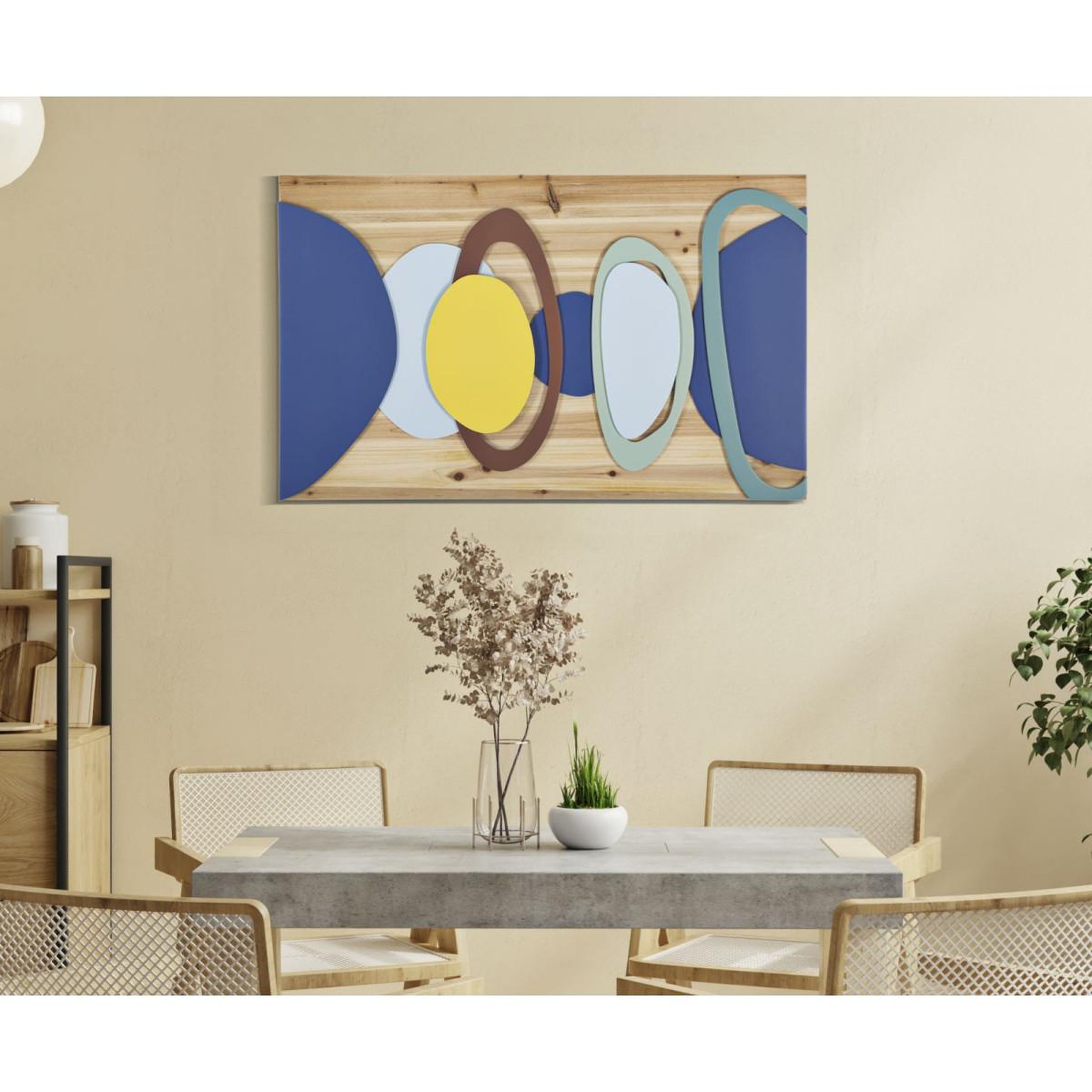Voir la diapositive 5 : Paris Prix Décoration Murale en Bois  Color  80cm Multicolore