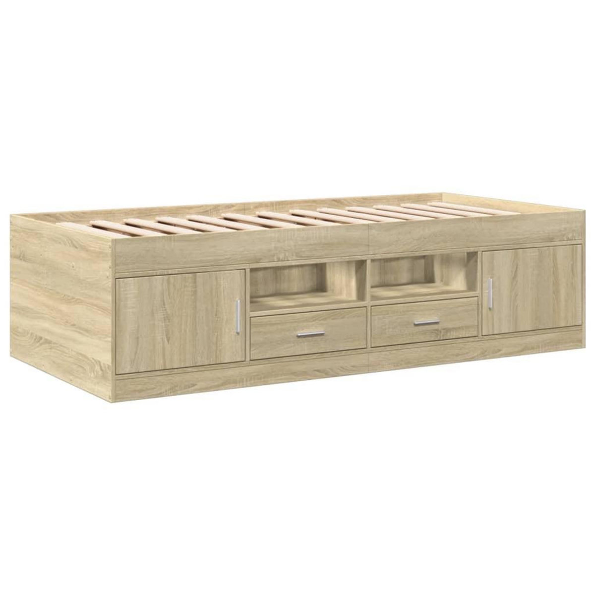VIDAXL Lit de jour avec tiroirs sans matelas chene sonoma 75x190 cm