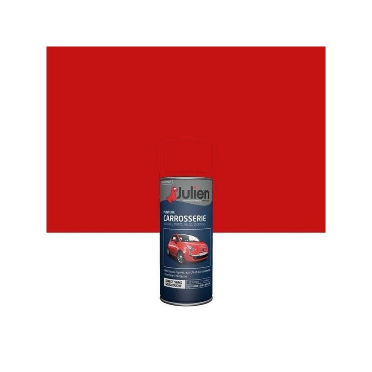 Julien Bombe d'aérosol de peinture à carrosserie, JULIEN, 0.4 L rouge brillant