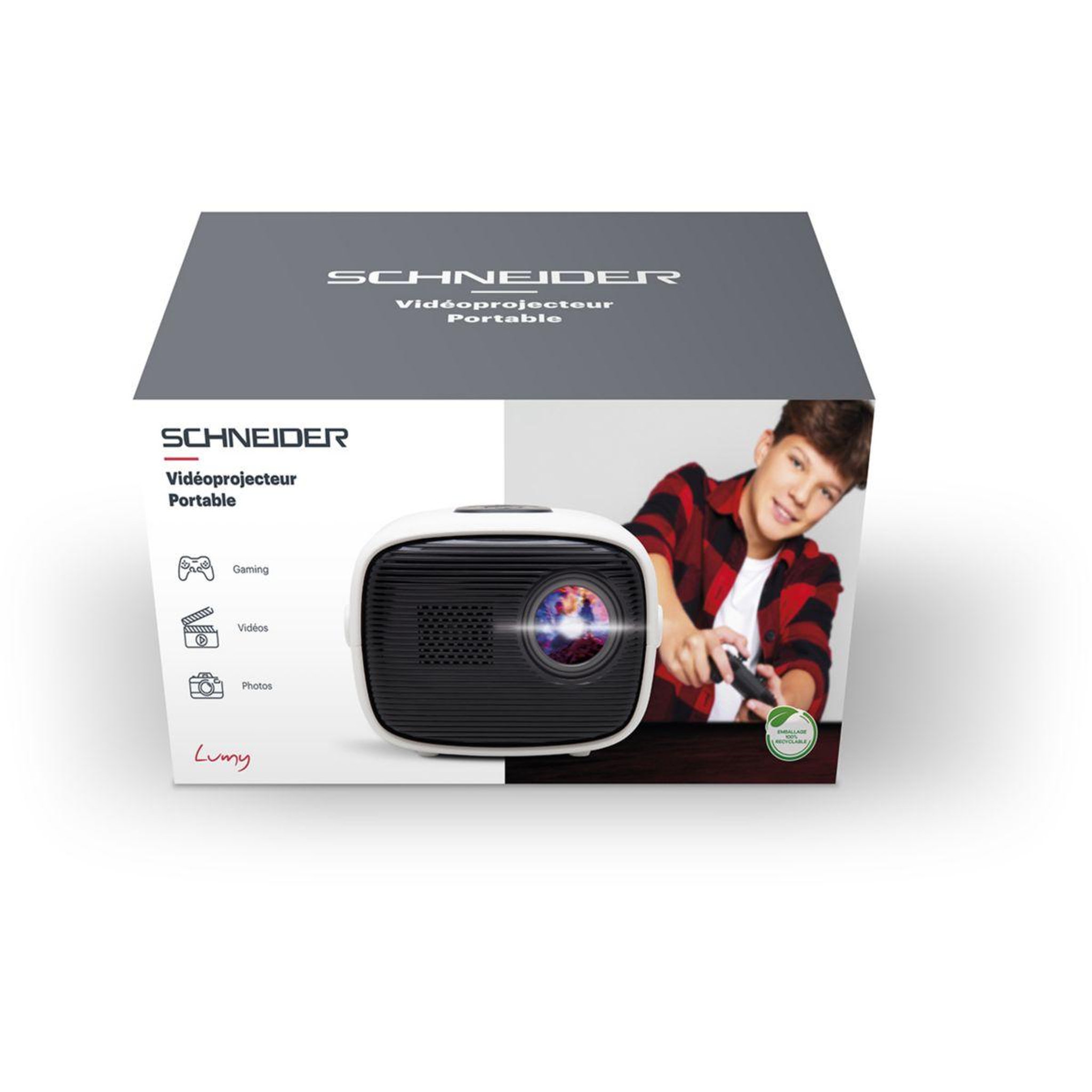Voir la diapositive 3 : SCHNEIDER Mini vidéoprojecteur vp115 blanc