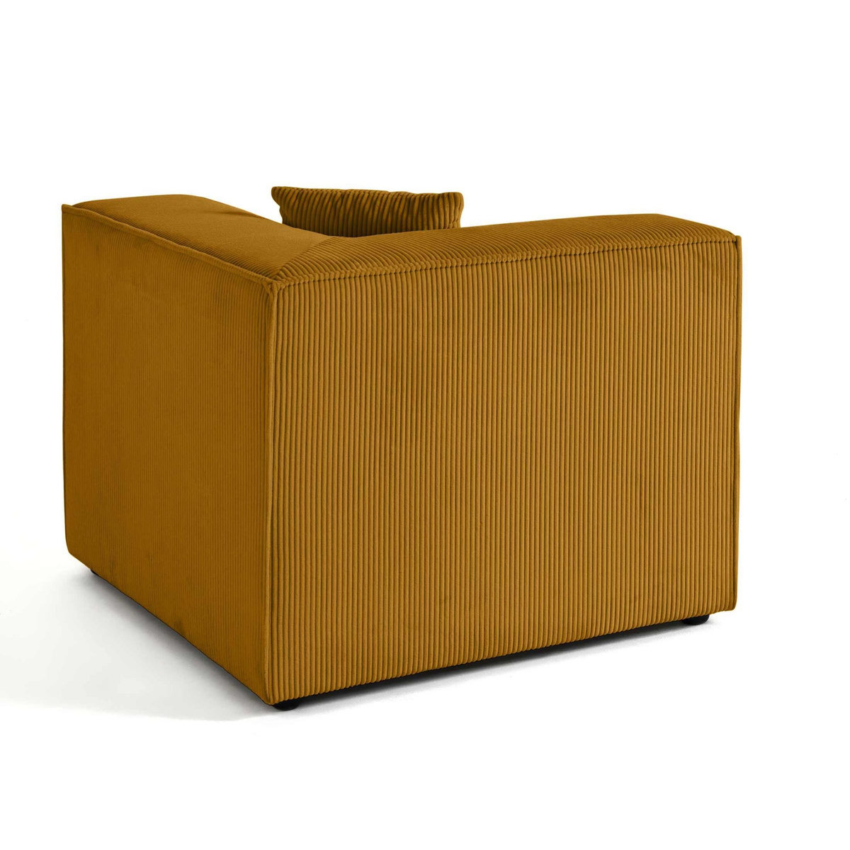 LISA DESIGN Arty - module d'assise d'angle réversible - en velours côtelé