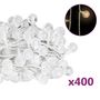 Voir la diapositive 2 : VIDAXL Guirlande lumineuse globe 40 m 400 LED blanc chaud 8 fonctions