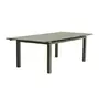 DCB GARDEN Table de jardin rectangulaire - 10/12 places - Aluminium - Kaki - MIAMI