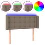 Voir la diapositive 2 : VIDAXL Tete de lit a LED Taupe 93x16x78/88 cm Tissu