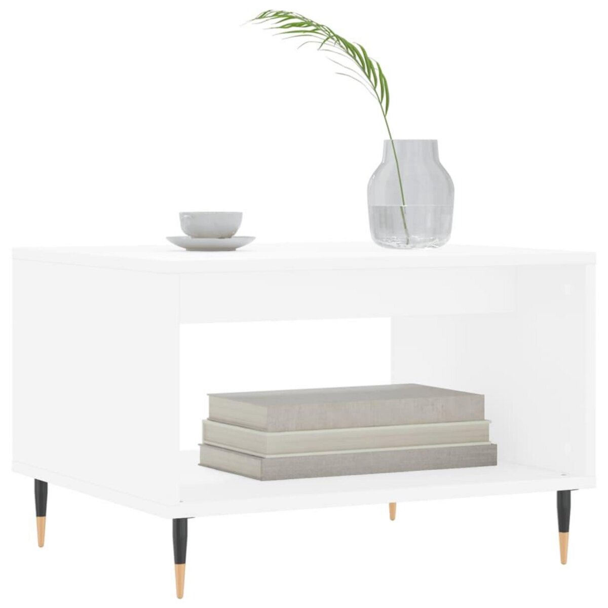 VIDAXL Table basse blanc 60x50x40 cm bois d'ingenierie