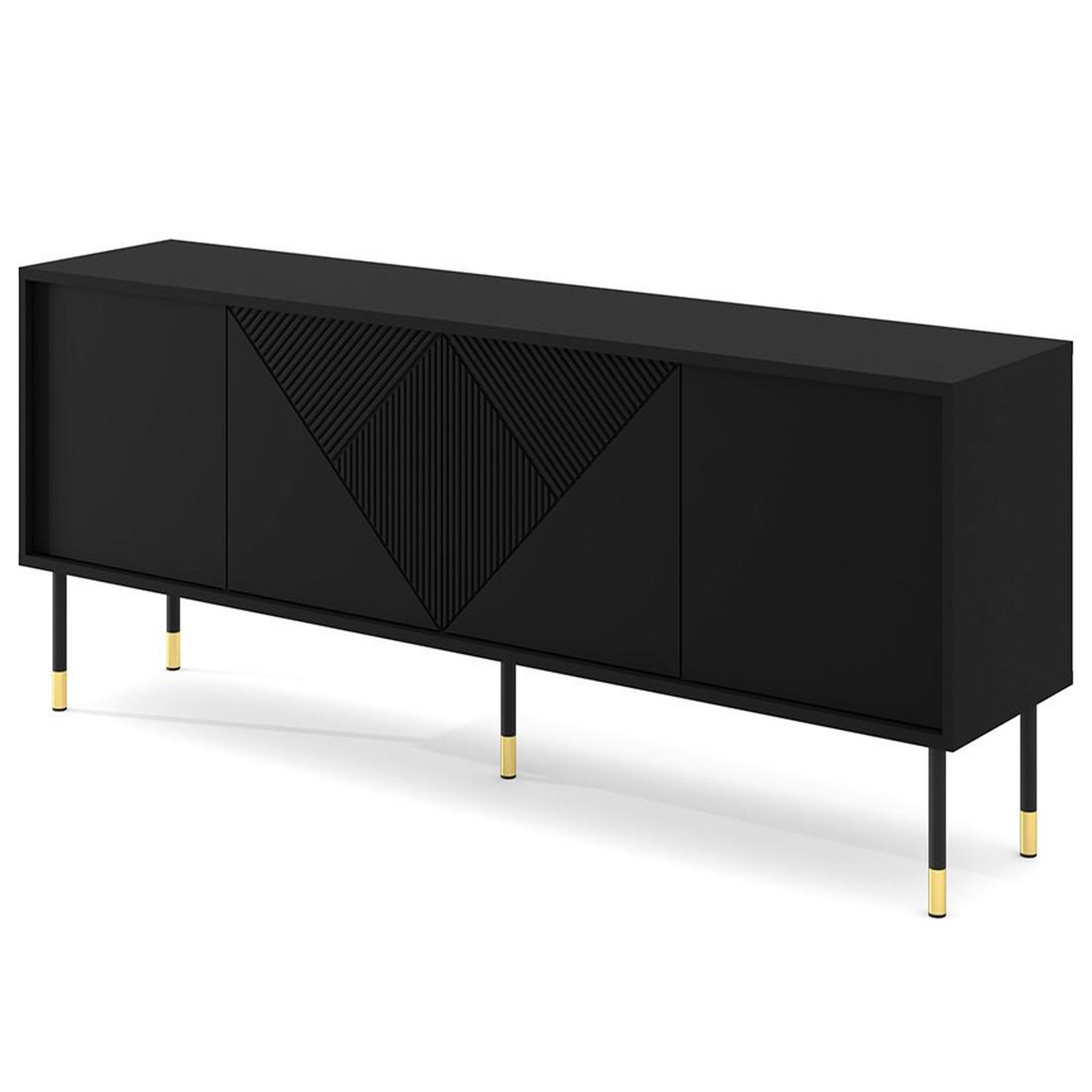 Voir la diapositive 1 : BEST MOBILIER Kirua - meuble tv - 4 portes - 180 cm