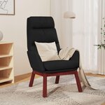 VIDAXL Chaise de relaxation Noir Tissu