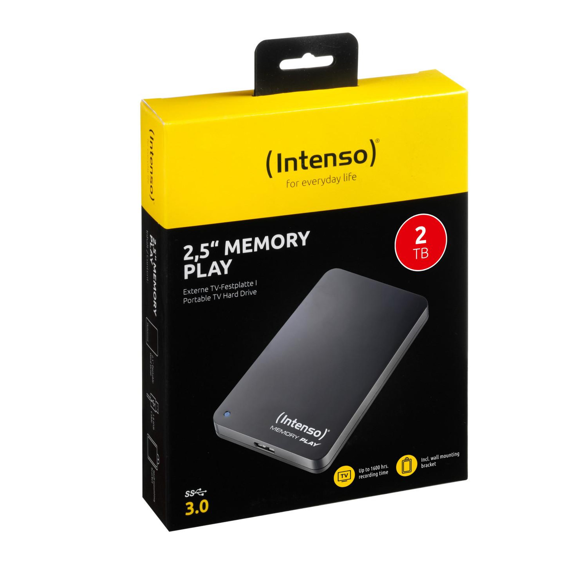 Voir la diapositive 3 : Intenso Intenso festplatte 2tb usb 3.0 6.35cm 2.5'' schwarz - festplatte - 2,5  disque dur externe 2 to 5400 tr/min 2.5  micro-usb b noir