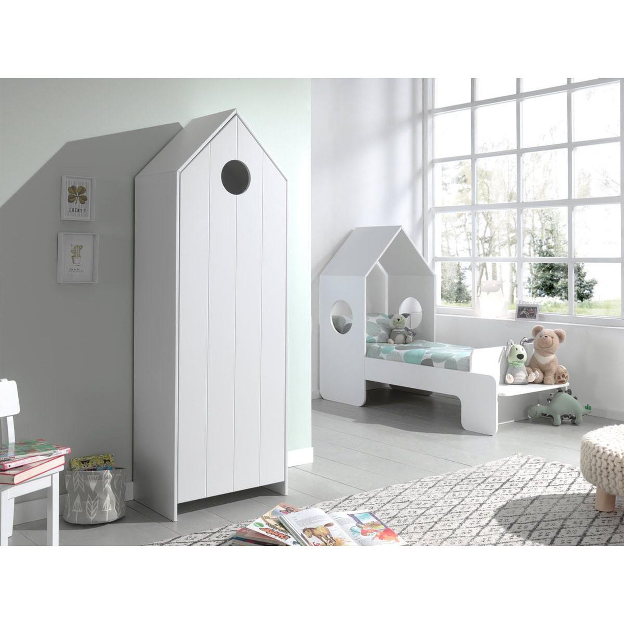 Voir la diapositive 4 : Paris Prix Armoire enfant 4 niveaux  casami  171cm blanc