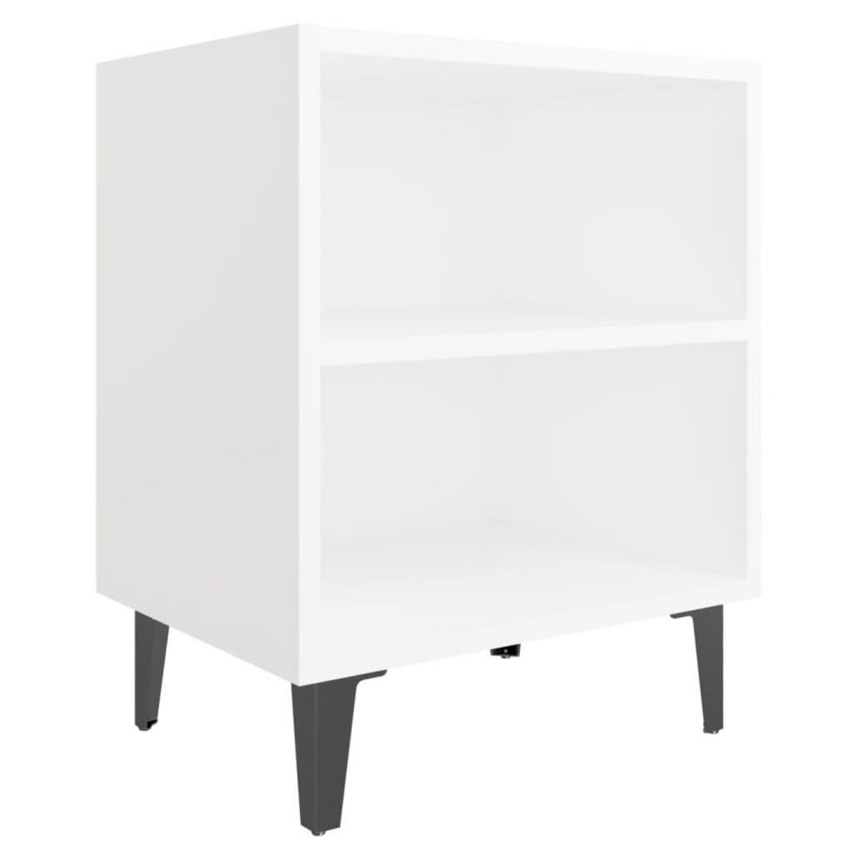 VIDAXL Table de chevet avec pieds en metal blanc 40x30x50 cm