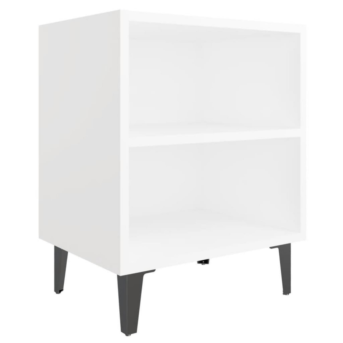 VIDAXL Table de chevet avec pieds en metal blanc 40x30x50 cm