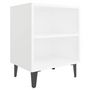 Voir la diapositive 2 : VIDAXL Table de chevet avec pieds en metal blanc 40x30x50 cm