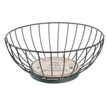 The Home Deco Factory Corbeille à fruits filaire Little Garden - Diam. 27,5 cm. Coloris disponibles : Bleu